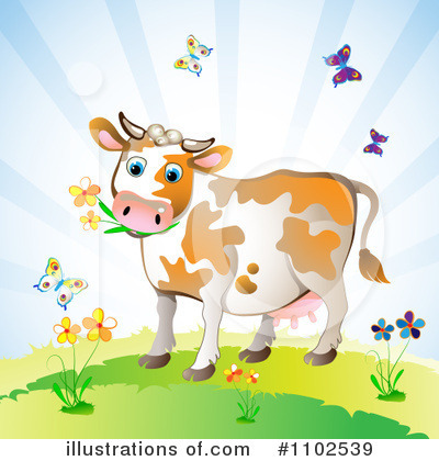 Royalty-Free (RF) Cow Clipart Illustration by merlinul - Stock Sample #1102539