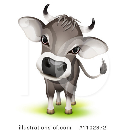 Royalty-Free (RF) Cow Clipart Illustration by Oligo - Stock Sample #1102872