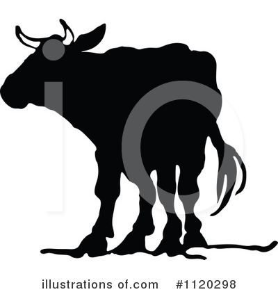 Royalty-Free (RF) Cow Clipart Illustration by Prawny Vintage - Stock Sample #1120298