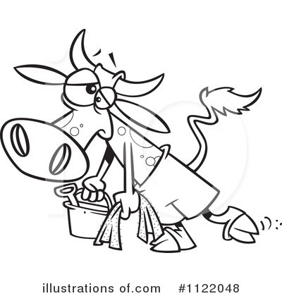 Royalty-Free (RF) Cow Clipart Illustration by toonaday - Stock Sample #1122048