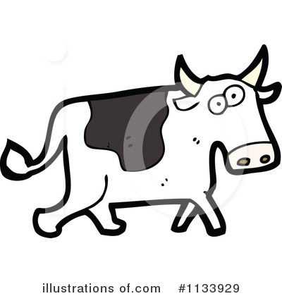 Royalty-Free (RF) Cow Clipart Illustration by lineartestpilot - Stock Sample #1133929