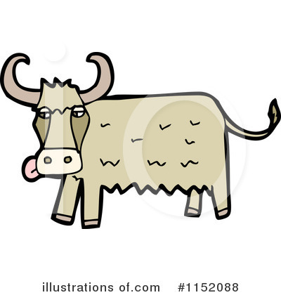 Royalty-Free (RF) Cow Clipart Illustration by lineartestpilot - Stock Sample #1152088