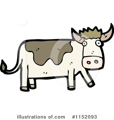Royalty-Free (RF) Cow Clipart Illustration by lineartestpilot - Stock Sample #1152093