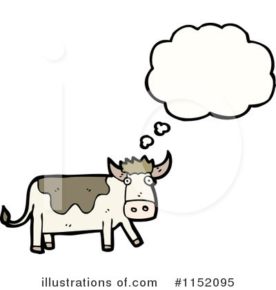 Royalty-Free (RF) Cow Clipart Illustration by lineartestpilot - Stock Sample #1152095