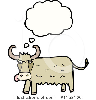 Royalty-Free (RF) Cow Clipart Illustration by lineartestpilot - Stock Sample #1152100