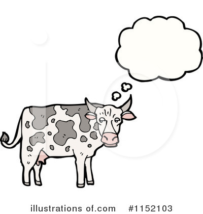 Royalty-Free (RF) Cow Clipart Illustration by lineartestpilot - Stock Sample #1152103