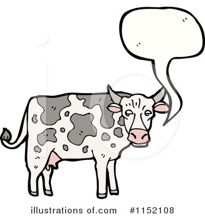 Royalty-Free (RF) Cow Clipart Illustration by lineartestpilot - Stock Sample #1152108