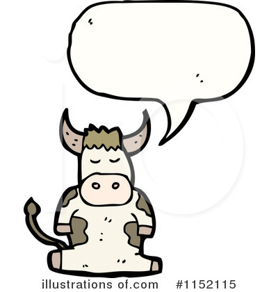 Royalty-Free (RF) Cow Clipart Illustration by lineartestpilot - Stock Sample #1152115