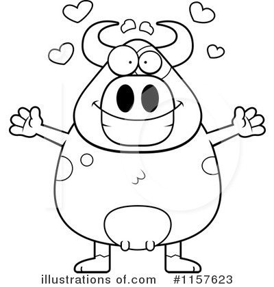 Royalty-Free (RF) Cow Clipart Illustration by Cory Thoman - Stock Sample #1157623