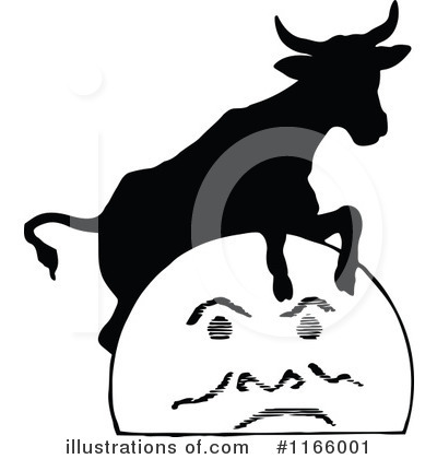 Royalty-Free (RF) Cow Clipart Illustration by Prawny Vintage - Stock Sample #1166001