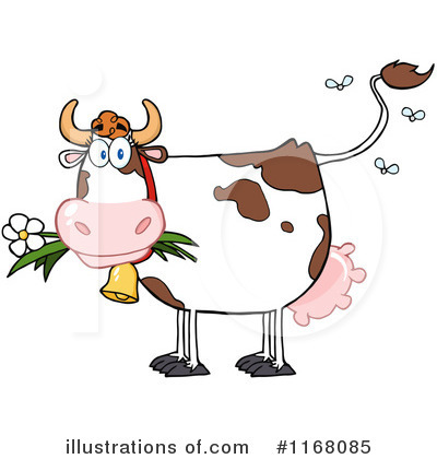 Royalty-Free (RF) Cow Clipart Illustration by Hit Toon - Stock Sample #1168085