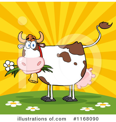 Royalty-Free (RF) Cow Clipart Illustration by Hit Toon - Stock Sample #1168090