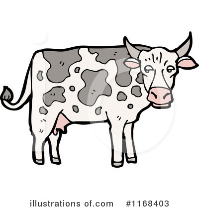 Royalty-Free (RF) Cow Clipart Illustration by lineartestpilot - Stock Sample #1168403
