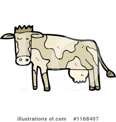 Royalty-Free (RF) Cow Clipart Illustration by lineartestpilot - Stock Sample #1168407