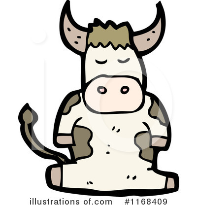 Royalty-Free (RF) Cow Clipart Illustration by lineartestpilot - Stock Sample #1168409
