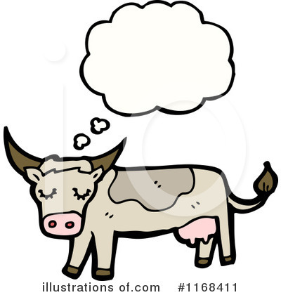Royalty-Free (RF) Cow Clipart Illustration by lineartestpilot - Stock Sample #1168411