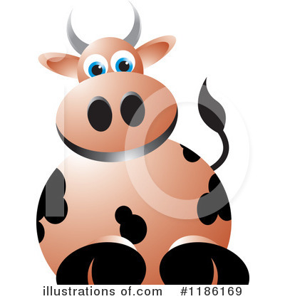 Royalty-Free (RF) Cow Clipart Illustration by Lal Perera - Stock Sample #1186169