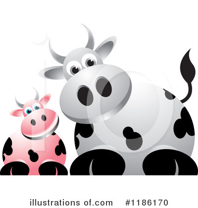 Royalty-Free (RF) Cow Clipart Illustration by Lal Perera - Stock Sample #1186170