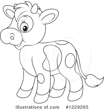 Royalty-Free (RF) Cow Clipart Illustration by Alex Bannykh - Stock Sample #1229265