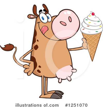 Royalty-Free (RF) Cow Clipart Illustration by Hit Toon - Stock Sample #1251070