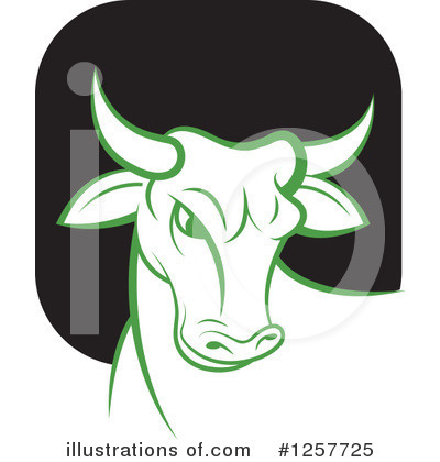 Royalty-Free (RF) Cow Clipart Illustration by Lal Perera - Stock Sample #1257725