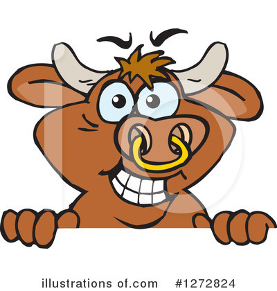 Royalty-Free (RF) Cow Clipart Illustration by Dennis Holmes Designs - Stock Sample #1272824
