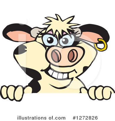 Royalty-Free (RF) Cow Clipart Illustration by Dennis Holmes Designs - Stock Sample #1272826