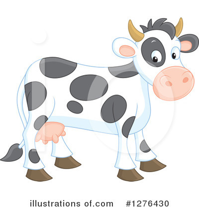 Royalty-Free (RF) Cow Clipart Illustration by Alex Bannykh - Stock Sample #1276430