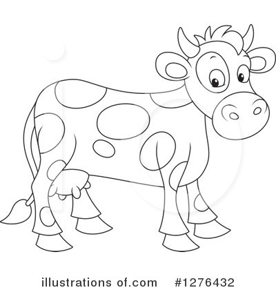 Royalty-Free (RF) Cow Clipart Illustration by Alex Bannykh - Stock Sample #1276432