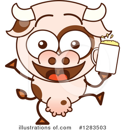 Royalty-Free (RF) Cow Clipart Illustration by Zooco - Stock Sample #1283503