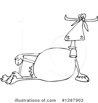 Royalty-Free (RF) Cow Clipart Illustration by djart - Stock Sample #1287903