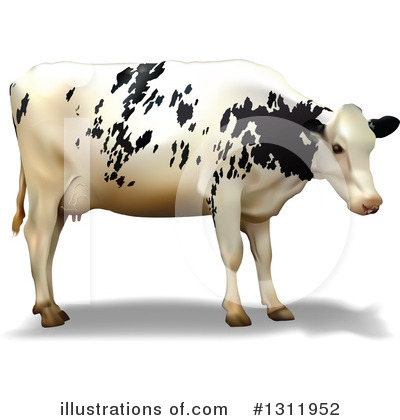 Royalty-Free (RF) Cow Clipart Illustration by dero - Stock Sample #1311952