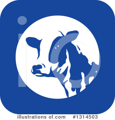 Royalty-Free (RF) Cow Clipart Illustration by Lal Perera - Stock Sample #1314503