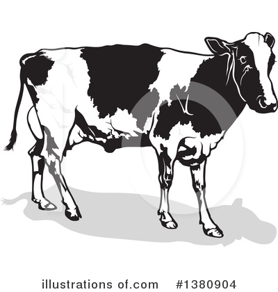 Royalty-Free (RF) Cow Clipart Illustration by dero - Stock Sample #1380904