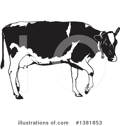 Royalty-Free (RF) Cow Clipart Illustration by dero - Stock Sample #1381853