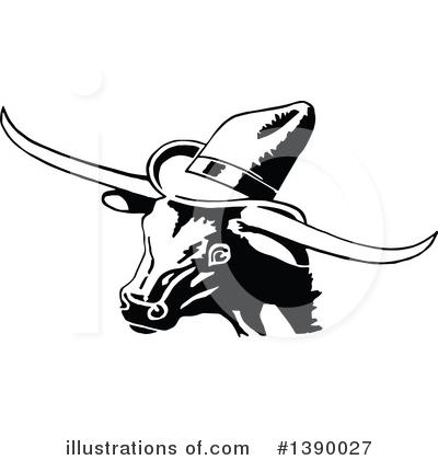 Royalty-Free (RF) Cow Clipart Illustration by Prawny Vintage - Stock Sample #1390027