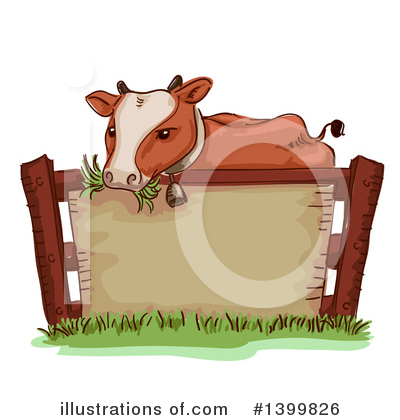 Royalty-Free (RF) Cow Clipart Illustration by BNP Design Studio - Stock Sample #1399826