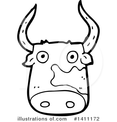 Royalty-Free (RF) Cow Clipart Illustration by lineartestpilot - Stock Sample #1411172