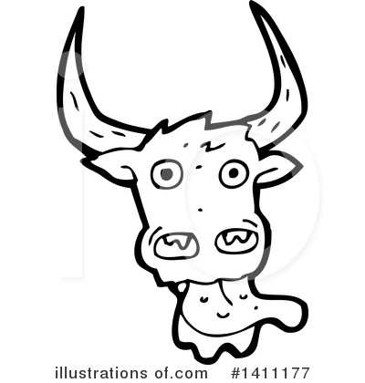 Royalty-Free (RF) Cow Clipart Illustration by lineartestpilot - Stock Sample #1411177