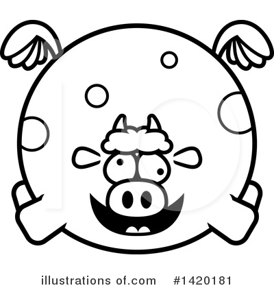 Royalty-Free (RF) Cow Clipart Illustration by Cory Thoman - Stock Sample #1420181