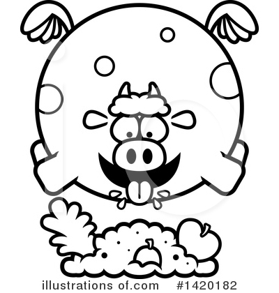 Royalty-Free (RF) Cow Clipart Illustration by Cory Thoman - Stock Sample #1420182