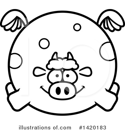 Royalty-Free (RF) Cow Clipart Illustration by Cory Thoman - Stock Sample #1420183