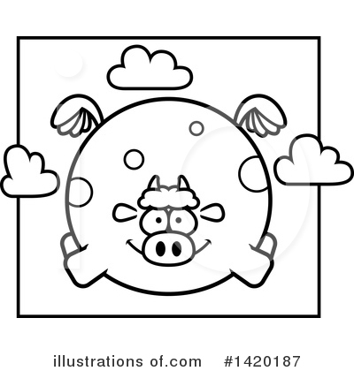 Royalty-Free (RF) Cow Clipart Illustration by Cory Thoman - Stock Sample #1420187
