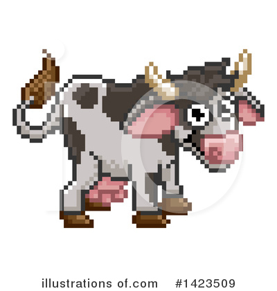 Royalty-Free (RF) Cow Clipart Illustration by AtStockIllustration - Stock Sample #1423509