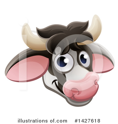 Royalty-Free (RF) Cow Clipart Illustration by AtStockIllustration - Stock Sample #1427618