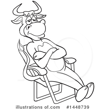 Royalty-Free (RF) Cow Clipart Illustration by LaffToon - Stock Sample #1448739