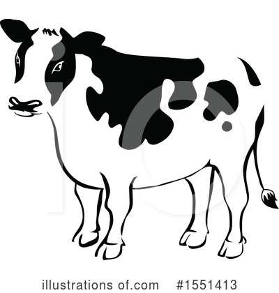 Royalty-Free (RF) Cow Clipart Illustration by BNP Design Studio - Stock Sample #1551413