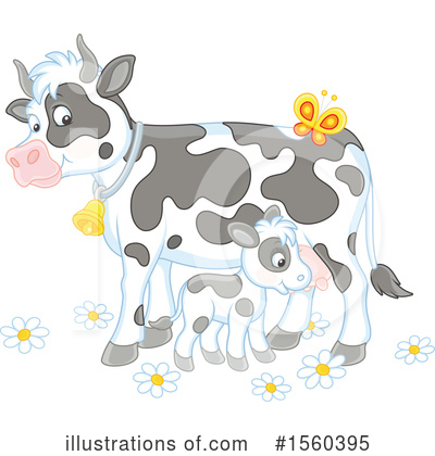 Royalty-Free (RF) Cow Clipart Illustration by Alex Bannykh - Stock Sample #1560395
