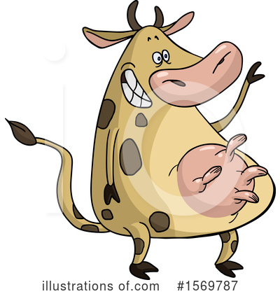 Royalty-Free (RF) Cow Clipart Illustration by yayayoyo - Stock Sample #1569787