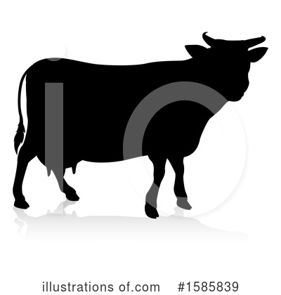 Royalty-Free (RF) Cow Clipart Illustration by AtStockIllustration - Stock Sample #1585839